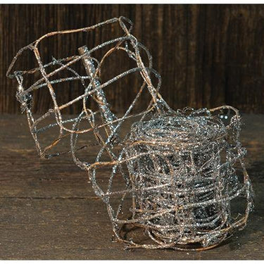 *Silver Glitter Vine Ribbon, 3